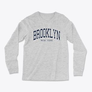 Brooklyn New York Traditional Light Soft Long Sleeve T-Shirt