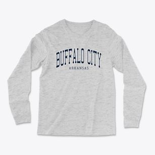 Buffalo City Arkansas Traditional Light Soft Long Sleeve T-Shirt
