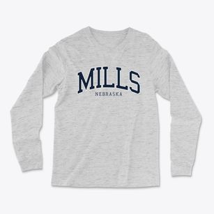 Mills Nebraska Traditional Light Soft Long Sleeve T-Shirt