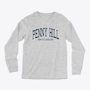 Penny Hill North Carolina Traditional Light Soft Long Sleeve T-Shirt