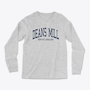 Deans Mill North Carolina Traditional Light Soft Long Sleeve T-Shirt