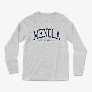 Menola North Carolina Traditional Light Soft Long Sleeve T-Shirt