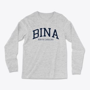 Bina North Carolina Traditional Light Soft Long Sleeve T-Shirt