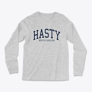 Hasty North Carolina Traditional Light Soft Long Sleeve T-Shirt