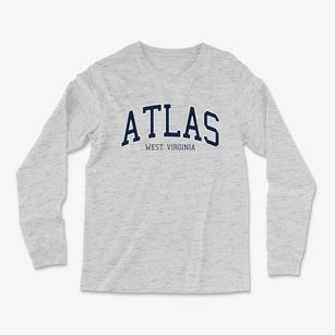 Atlas West Virginia Traditional Light Soft Long Sleeve T-Shirt