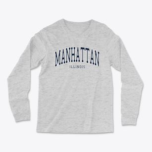 Manhattan Illinois Traditional Light Soft Long Sleeve T-Shirt