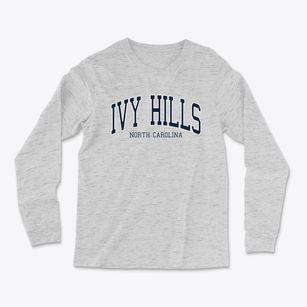 Ivy Hills North Carolina Traditional Light Soft Long Sleeve T-Shirt