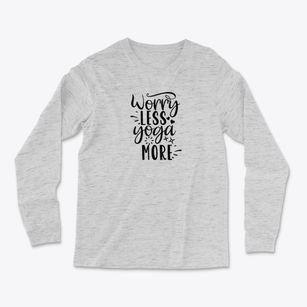   Worry Less Yoga More Light Soft Long Sleeve T-Shirt