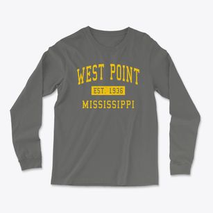 West Point Mississippi Classic Established Light Soft Long Sleeve T-Shirt
