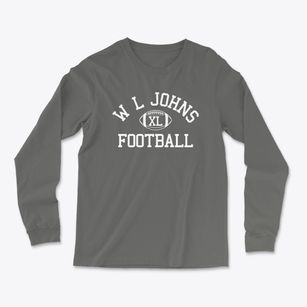 W L Johns School Classic Football Light Soft Long Sleeve T-Shirt