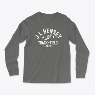J L Hensey Elementary School Track and Field Light Soft Long Sleeve T-Shirt