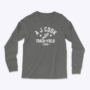 A J Cook Elementary School Track and Field Light Soft Long Sleeve T-Shirt