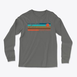 Big Bass Lake Pennsylvania Blissful Sunset Light Soft Long Sleeve T-Shirt