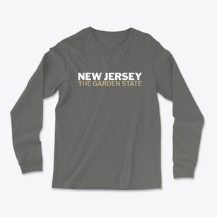  New Jersey White and Gold Light Soft Long Sleeve T-Shirt