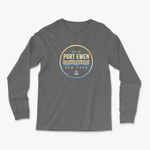 Port Ewen New York Color Fade Light Soft Long Sleeve T-Shirt
