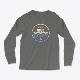 Oulu Wisconsin Color Fade Light Soft Long Sleeve T-Shirt