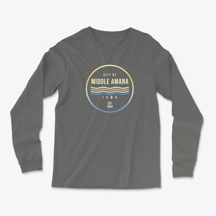 Middle Amana Iowa Color Fade Light Soft Long Sleeve T-Shirt
