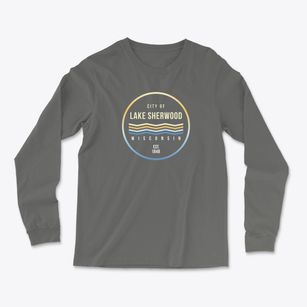 Lake Sherwood Wisconsin Color Fade Light Soft Long Sleeve T-Shirt