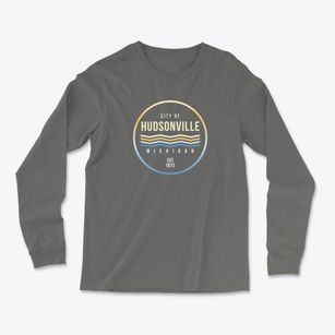 Hudsonville Michigan Color Fade Light Soft Long Sleeve T-Shirt
