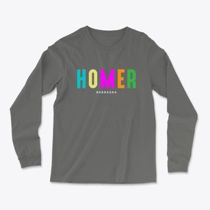 Homer Nebraska Color Pop Light Soft Long Sleeve T-Shirt