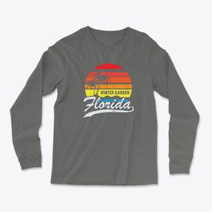 Winter Garden Florida Palm Tree Sunset Light Soft Long Sleeve T-Shirt