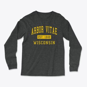 Arbor Vitae Wisconsin Classic Established Light Soft Long Sleeve T-Shirt
