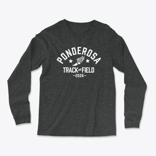 Ponderosa Elementary School Track and Field Light Soft Long Sleeve T-Shirt