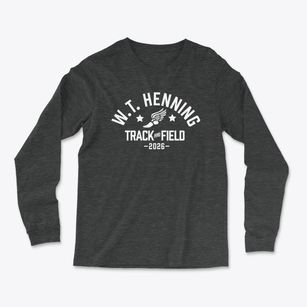 W.t. Henning Elementary Track and Field Light Soft Long Sleeve T-Shirt