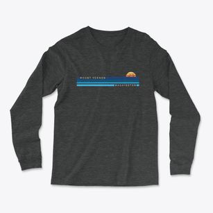 Mount Vernon Washington Water View Light Soft Long Sleeve T-Shirt
