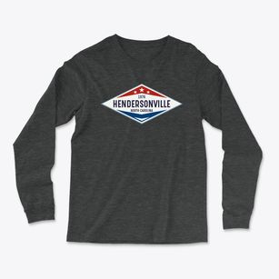 Hendersonville North Carolina Diamond Star Light Soft Long Sleeve T-Shirt