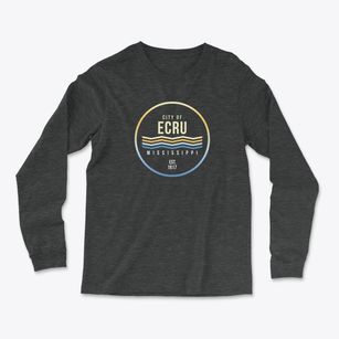 Ecru Mississippi Color Fade Light Soft Long Sleeve T-Shirt