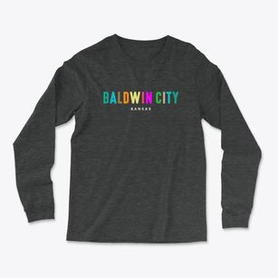 Baldwin City Kansas Color Pop Light Soft Long Sleeve T-Shirt