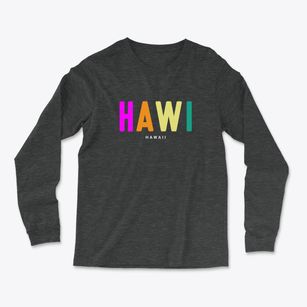 Hawi Hawaii Color Pop Light Soft Long Sleeve T-Shirt