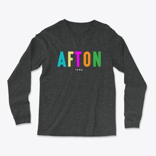 Afton Iowa Color Pop Light Soft Long Sleeve T-Shirt