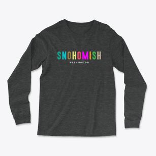 Snohomish Washington Color Pop Light Soft Long Sleeve T-Shirt