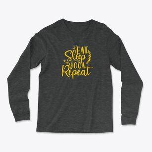   Eat Sleep Yoga Repeat Light Soft Long Sleeve T-Shirt