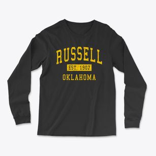 Russell Oklahoma Classic Established Light Soft Long Sleeve T-Shirt