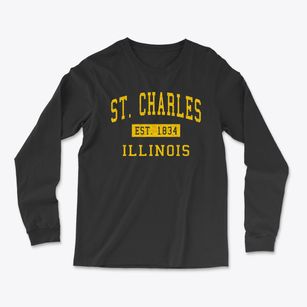 St. Charles Illinois Classic Established Light Soft Long Sleeve T-Shirt