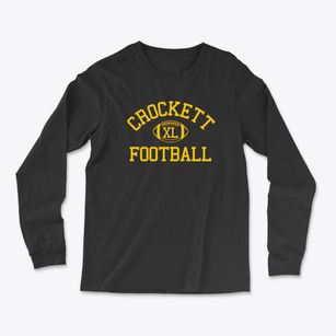 Crockett Junior High School Classic Football Light Soft Long Sleeve T-Shirt