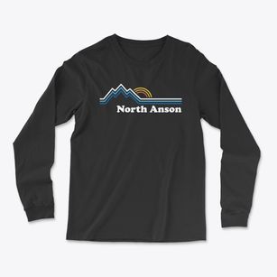 North Anson Maine Mountain View Light Soft Long Sleeve T-Shirt