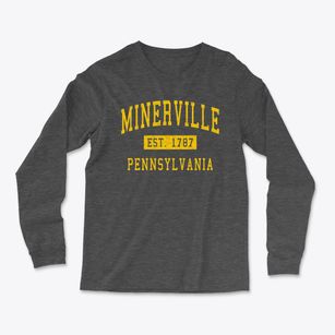 Minerville Pennsylvania Classic Established Light Soft Long Sleeve T-Shirt