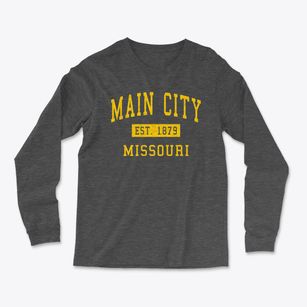 Main City Missouri Classic Established Light Soft Long Sleeve T-Shirt