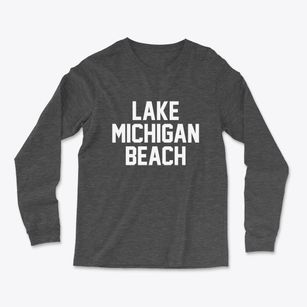 Lake Michigan Beach Michigan Classic Block Light Soft Long Sleeve T-Shirt