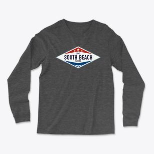 South Beach Florida Diamond Star Light Soft Long Sleeve T-Shirt