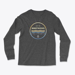 Manhattan Beach California Color Fade Light Soft Long Sleeve T-Shirt