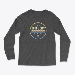 Dodge City Kansas Color Fade Light Soft Long Sleeve T-Shirt