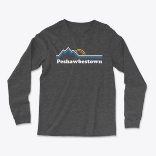 Peshawbestown Michigan Mountain View Light Soft Long Sleeve T-Shirt