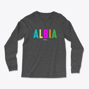 Albia Iowa Color Pop Light Soft Long Sleeve T-Shirt