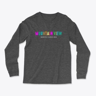 Mountain View North Carolina Color Pop Light Soft Long Sleeve T-Shirt
