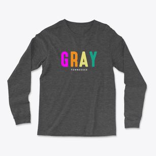 Gray Tennessee Color Pop Light Soft Long Sleeve T-Shirt